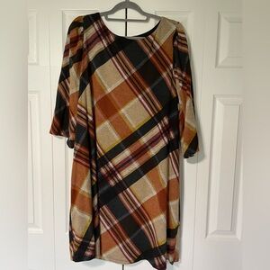 Flannel A-line dress